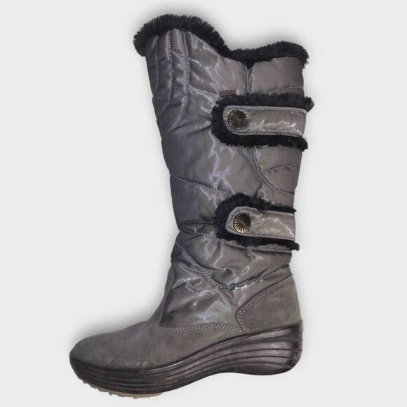 Pajar | Shoes | Pajar Carmin Tall Boots | Waterproof Faux Fur Sz 8.5 Gray Womens - Picture 3 of 12